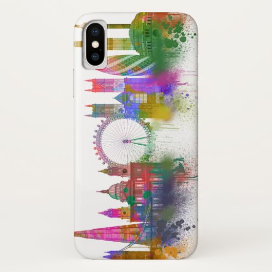 Coques Case-Mate iPhone Londres Skyline - Rainbow (Dos)
