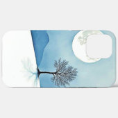 Coques Case-Mate iPhone Lone Tree : Sérénité de la Pleine Lune Silencieuse (Verso (horizontal))