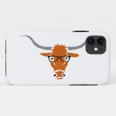Coques Case-Mate iPhone Longhorn avec des verres de hippie (Dos (Horizontal))