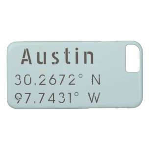 Case-Mate iPhone Case Longitude de la latitude Austin