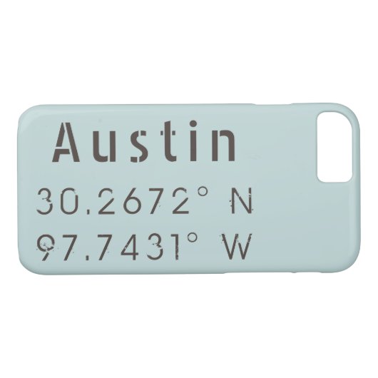 Coques Case-Mate iPhone Longitude de la latitude Austin (Dos (Horizontal))