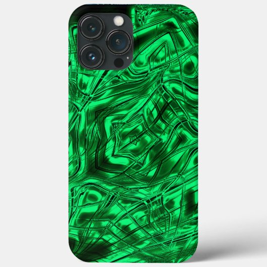 Coques Case-Mate iPhone Longues courbes formant étoile sur métal vert (Verso)