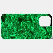 Coques Case-Mate iPhone Longues courbes formant étoile sur métal vert (Verso (horizontal))
