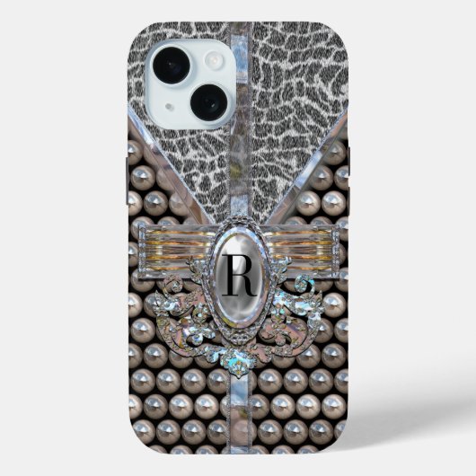 Coques Case-Mate iPhone Loranne Dazzle Monogramme (Verso)