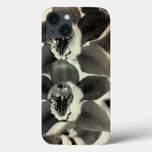 iPhone 13 Coque L'orchidée rougissent des panneaux IV