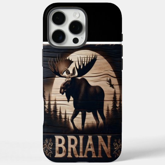 Coques Case-Mate iPhone L'orignal au clair de lune (Verso)