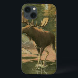 Etui iPhone 13 L'orignal marche dans l'eau<br><div class="desc">Vivez-vous loin de la nature ? Cette belle et pourtant classique image donne une impression de tranquillité et les couleurs de l'orignal marchant dans l'eau sont précises ce qui rend cette image très réaliste. Obtenez cet art de style nature sur vos produits préférés!</div>