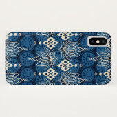 Coques Case-Mate iPhone lotus diamant indigo (Dos (Horizontal))