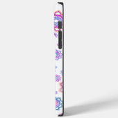 Coques Case-Mate iPhone Lotus Flower Monogramme Simple Rose Pastel Vert (Verso / Gauche)