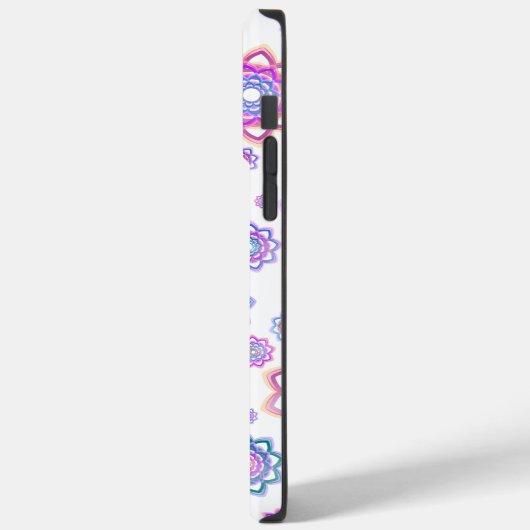 Coques Case-Mate iPhone Lotus Flower Monogramme Simple Rose Pastel Vert (Verso / Gauche)