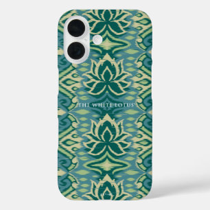 Coques iPhone 16 Lotus Ikat Motif - Le Lotus Blanc