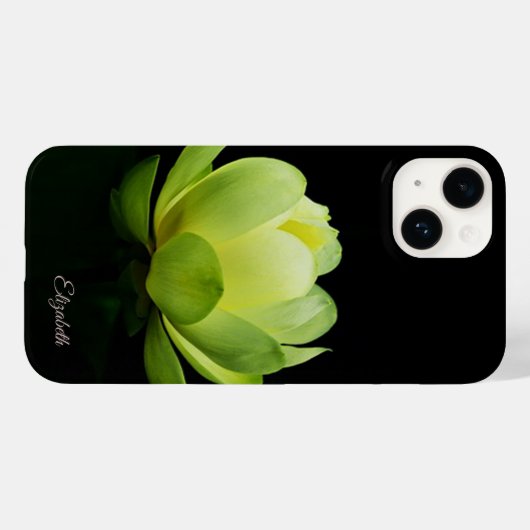 Coques Case-Mate iPhone Lotus vert noir (Verso (horizontal))