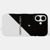 Coques Case-Mate iPhone Loud in Silence – Black & White Bold Statement Pho (Verso (horizontal))
