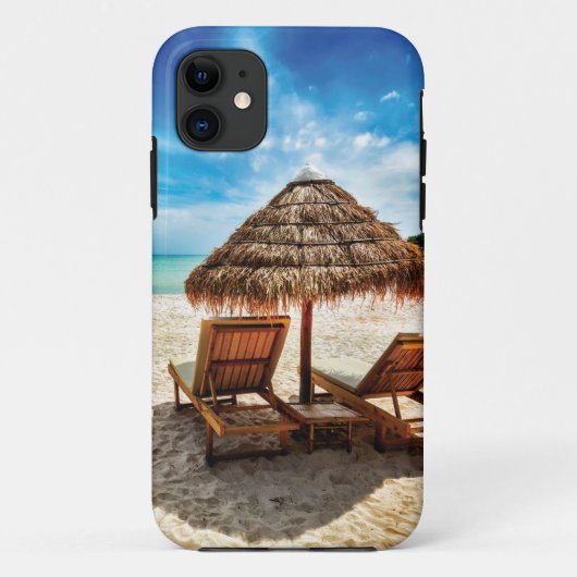Coques Case-Mate iPhone Lounge on beach throw pillow (Dos)
