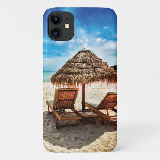 Coques Case-Mate iPhone Lounge on beach throw pillow (Dos)