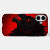 Coques Case-Mate iPhone Loup Alpha Démonique - Art Fury À Oeil Rouge (Verso (horizontal))