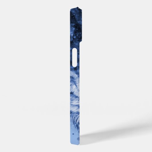 Coques Case-Mate iPhone Loup céleste mignon fille bleue personnalisée (Verso / Droite)