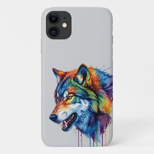 Coques Case-Mate iPhone Loup coloré  (Dos)