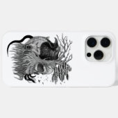 Coques Case-Mate iPhone Loup et corbeau avec crâne (Verso (horizontal))
