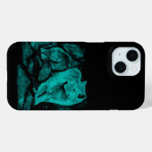 Coques Case-Mate iPhone Loup et corbeau dans la nuit (Verso (horizontal))