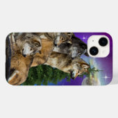 Coques Case-Mate iPhone Loup et lune (Verso (horizontal))