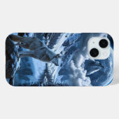 Coques Case-Mate iPhone Loup et lune (Verso (horizontal))