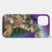 Coques Case-Mate iPhone Loup et lune (Verso (horizontal))