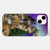 Coques Case-Mate iPhone Loup et Lune (Verso (horizontal))