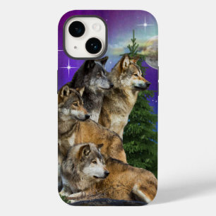 Coque Pour iPhone 14 Loup et Lune