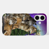 Coques Case-Mate iPhone Loup et lune (Verso (horizontal))