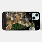 Coques Case-Mate iPhone Loup et Lune (Verso (horizontal))