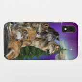Coques Case-Mate iPhone Loup et lune (Dos (Horizontal))