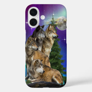 Coques iPhone 16 Loup et lune