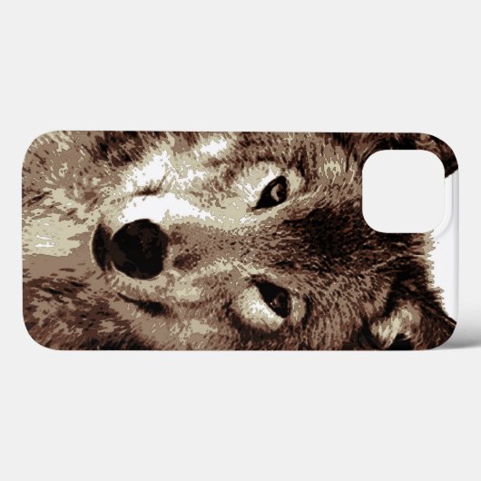 Coques Case-Mate iPhone Loup gris (Verso (horizontal))