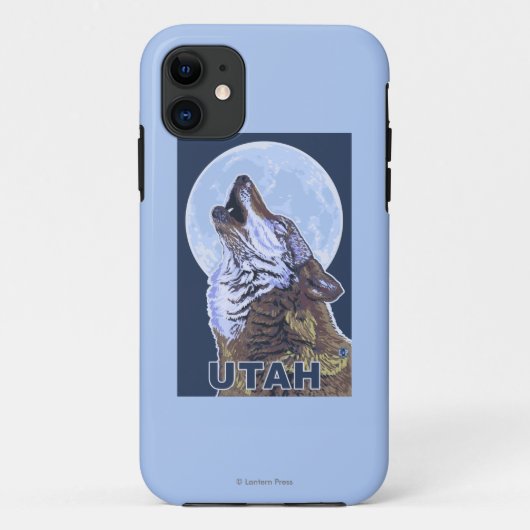 Coques Case-Mate iPhone Loup gris HowlingUtah (Dos)