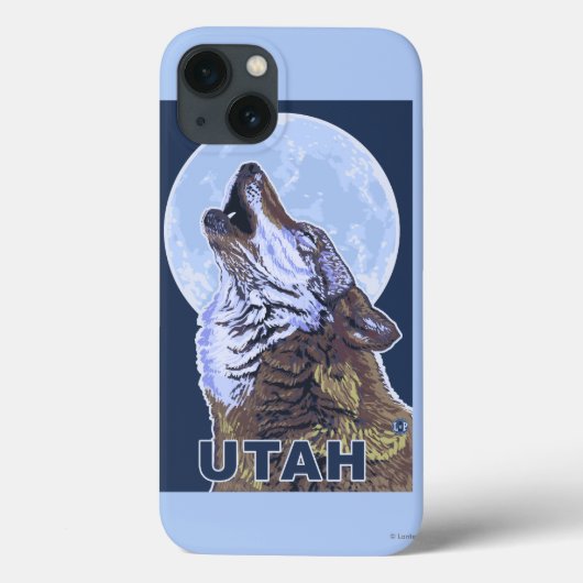 Coques Case-Mate iPhone Loup gris HowlingUtah (Verso)