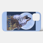 Coques Case-Mate iPhone Loup gris HowlingUtah (Verso (horizontal))