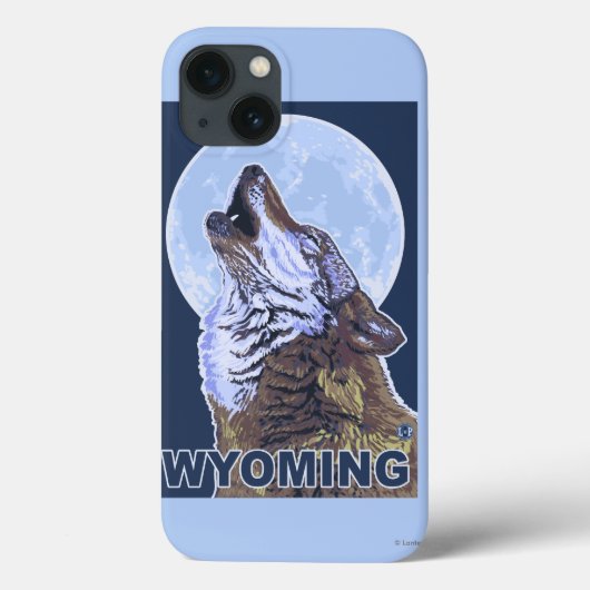 Coques Case-Mate iPhone Loup gris HowlingWyoming (Verso)