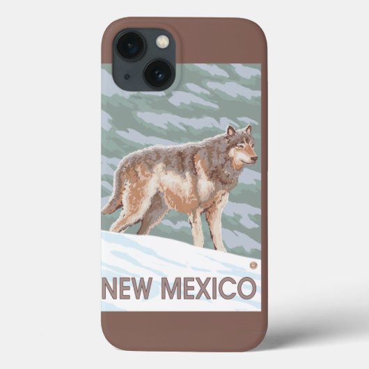 Coques Case-Mate iPhone Loup gris StandingNew Mexique (Verso)