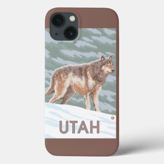 Coques Case-Mate iPhone Loup gris StandingUtah (Verso)