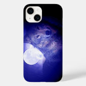 Coques Case-Mate iPhone Loup, Lune et Nuit Bleue (Verso)