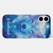 Coques Case-Mate iPhone Loup Magie Bleu (Verso (horizontal))