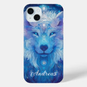 Coques Case-Mate iPhone Loup magique bleu (Verso)