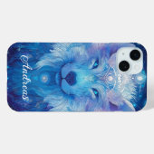 Coques Case-Mate iPhone Loup magique bleu (Verso (horizontal))
