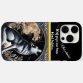 Coques Case-Mate iPhone Loup majestueux hurlant sous la Pleine lune la nui (Verso (horizontal))