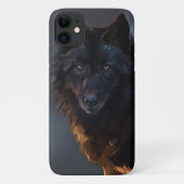 Coques Case-Mate iPhone loup noir (Dos)