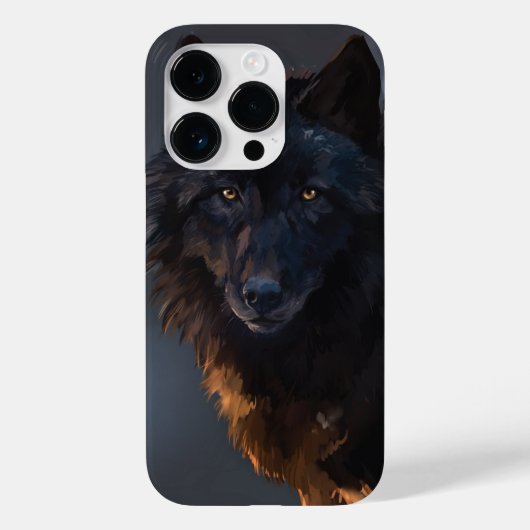 Coques Case-Mate iPhone Loup noir (Verso)
