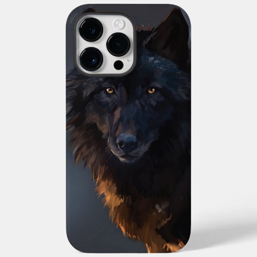 Coques Case-Mate iPhone loup noir (Verso)