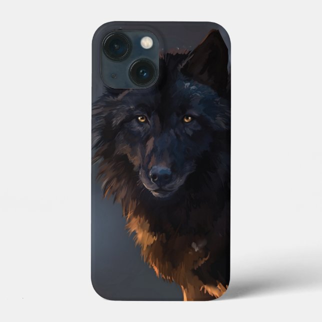 Coques Case-Mate iPhone Loup noir (Verso)