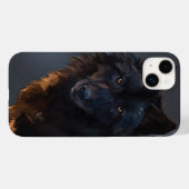 Coques Case-Mate iPhone Loup noir (Verso (horizontal))